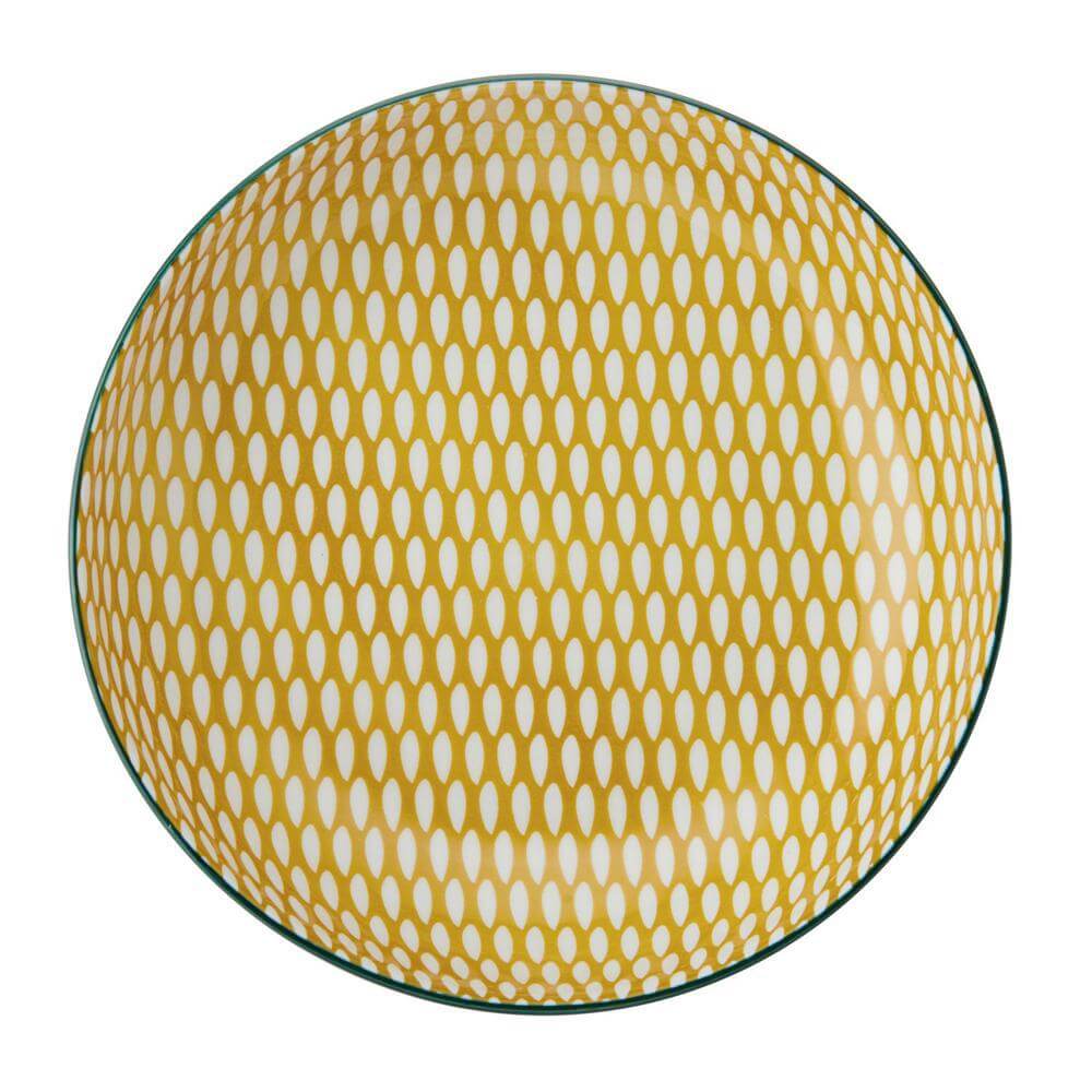 Kitchencraft Mikasa Green Leafy Pattern Ceramic Bowl